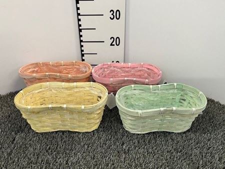 Immagine di OVALINA BAMBOO 26*15*12H 4 COL ASS D0138.48