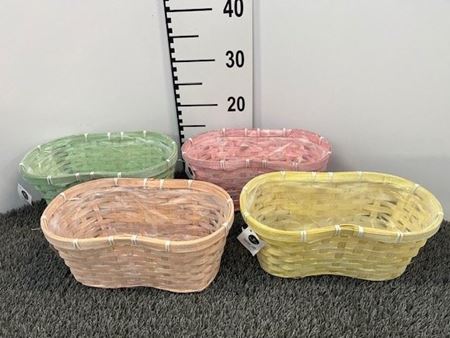 Immagine di OVALINA BAMBOO 29*18*15H 4 COL ASS D0138.49