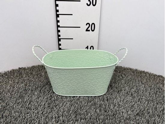 Immagine di VASCH.LATTA OVALE VERDINO 12,5x25x13 ND-39-128