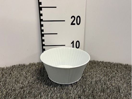 Immagine di VASCHETTA LATTA H.7,5 D.17/12.5 BIANCA ND-39-105